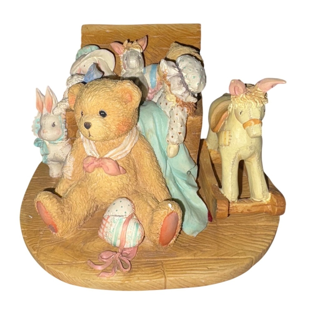 Vintage1993 Cherished Teddies Music Box My Favorite Things Nursery Bear Figurine
